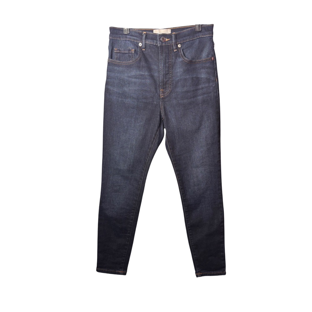 Everlane High Rise Skinny Jean 27 Ankle Indigo Stretch Minimalist Classic Chic